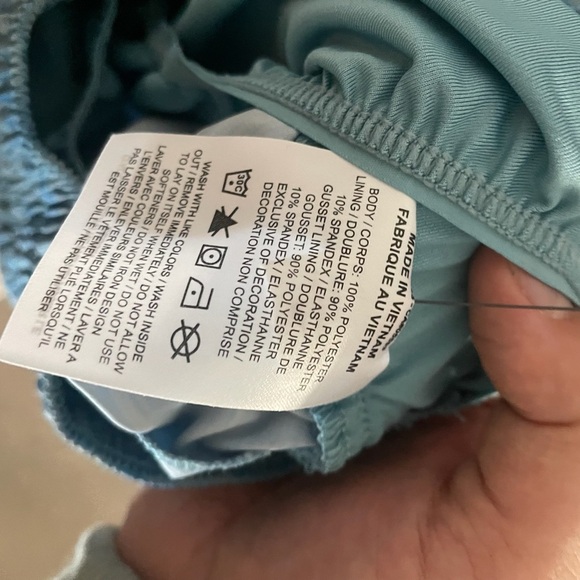 Nike Women’s One Dri-Fit Mid-Rise 3” Brief Lined Blue SpaceDye Shorts Sz S NWT - Picture 7 of 8